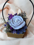 Sakura Flower Candle Basket Lilac